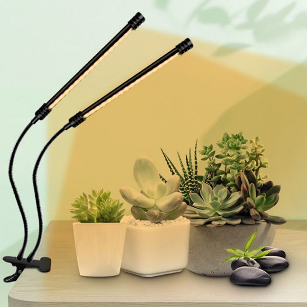 Small clip two tube three color plant light