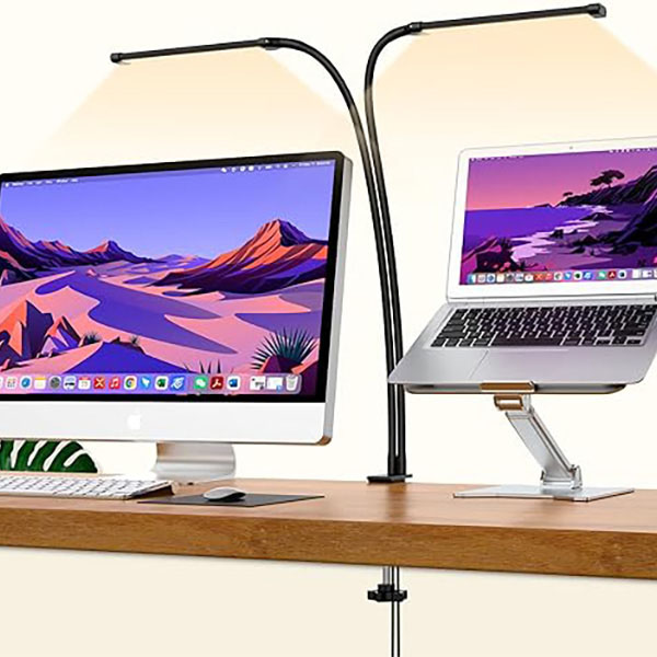 Rotating clip 1 dragging 2 LED reading lights