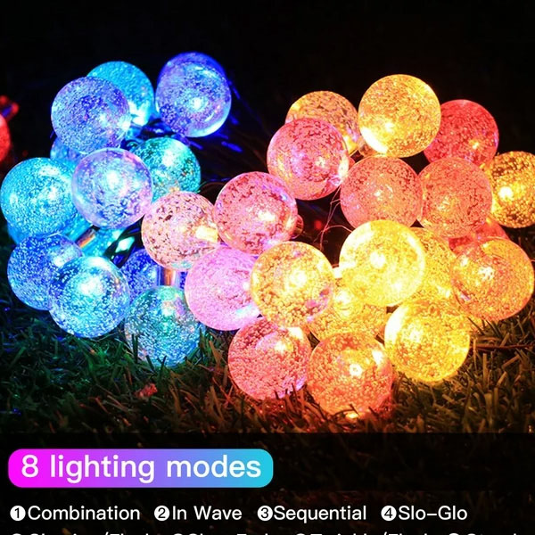 Solar light string with 40 lights